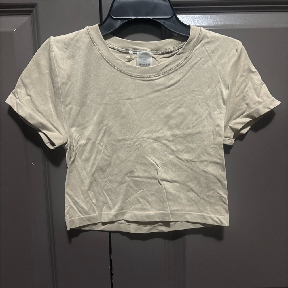 Aritzia Light Beige Crop Top
